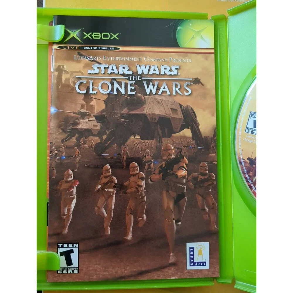 Star Wars: The Clone Wars (Microsoft Xbox, 2003) in box